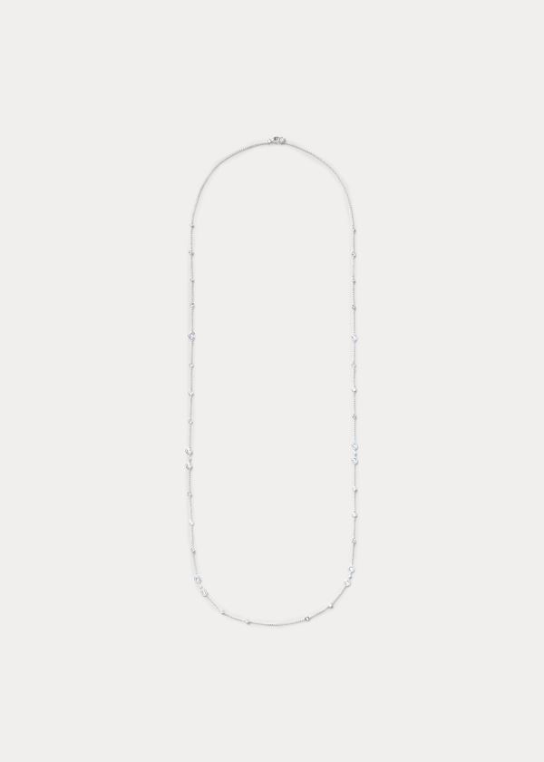 Collares Ralph Lauren Mujer Plateados - Chain Crystal - CBZNY6341